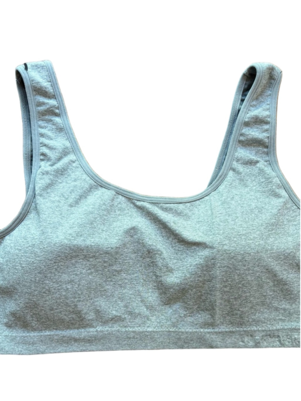 Lucky Brand Heather Gray Wireless Bralette Large Seamless Stretch Lounge Bra